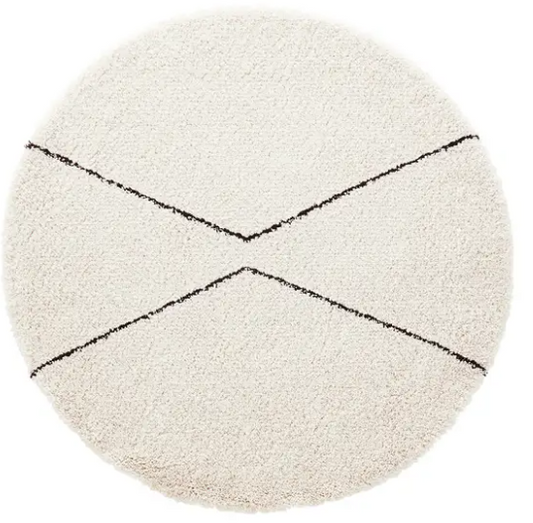 LUNA ROUND BERBER STYLE RUG, 120cm