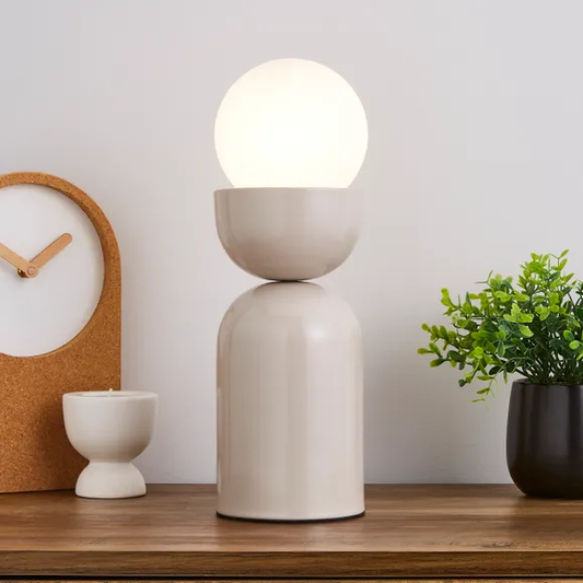 Lunebar Touch Table Lamp -  White Sand, 11x34cm
