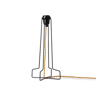 METAL WIRE LAMP BASE BLACK