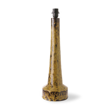 RETRO STONEWARE LAMP BASE MUSTARD