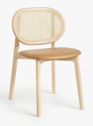 Beckett Cane Dining Chair In Light Oak and Natural Cane