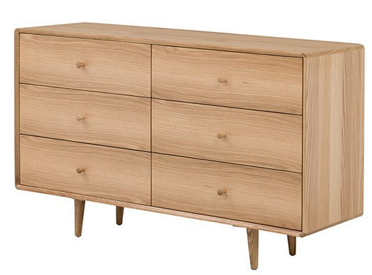 Jenson 6 Drawer Chest, 130x42x80cm