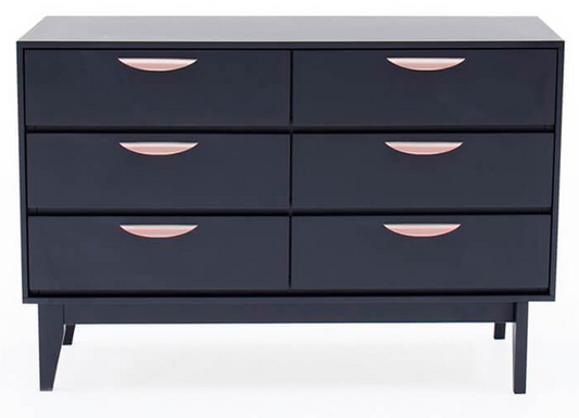 Luna Dressing Chest - 6 Drawer, 83x122x40cm