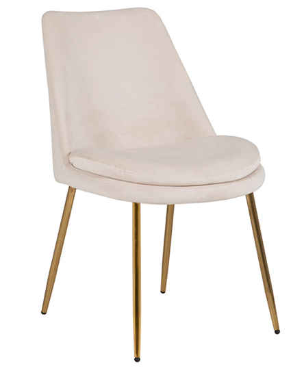 Krista Dining Chair - Sand Gold Leg
