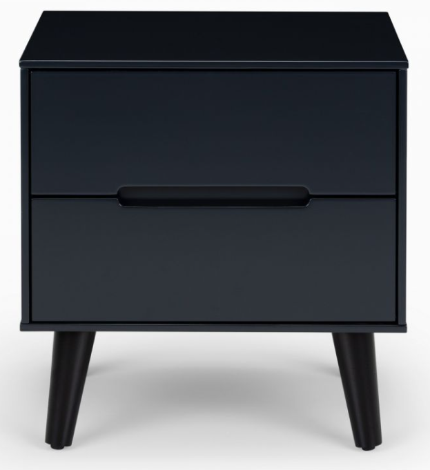 ALICIA 2 DRAWER BEDSIDE - ANTHRACITE, 45x35x47cm