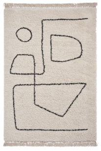 Boho A474 White/Black, 220 x 160cm