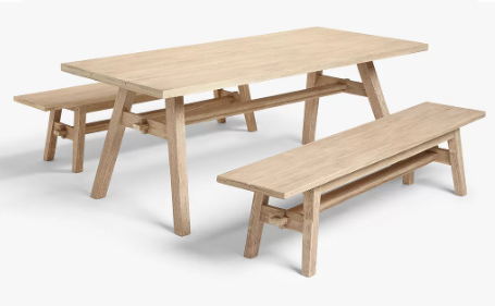 Burford Garden Dining Table Bench, 180x43x37.5cm