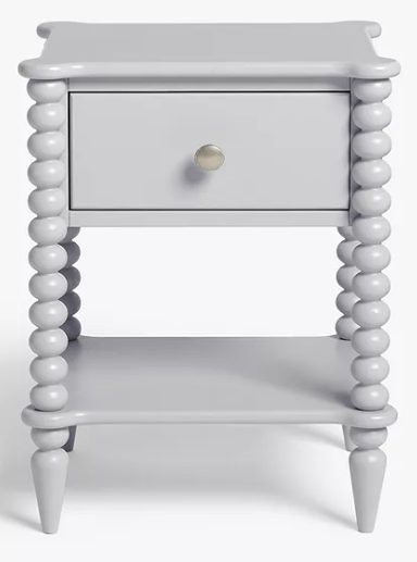 Bobbin Bedside Table, 41.7w x 46.4d x 59h