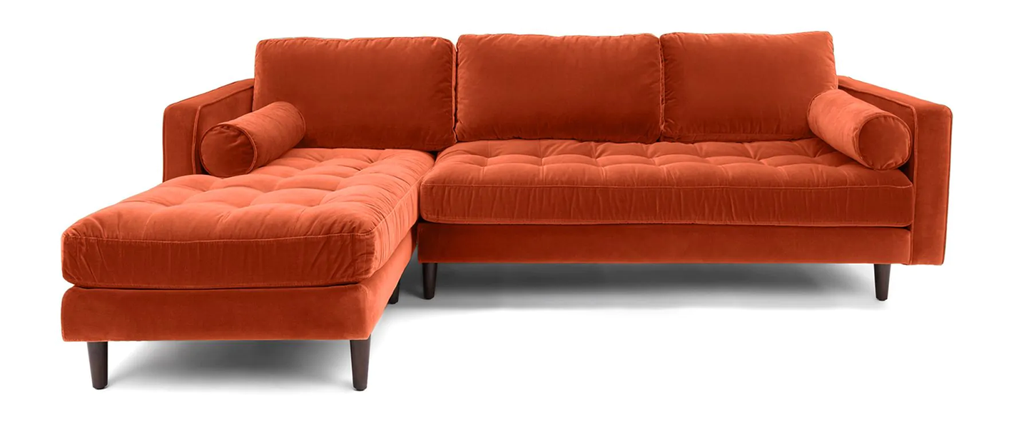 Scott 4 Seater Left Hand Facing Chaise End Corner Sofa, 171x256x85cm