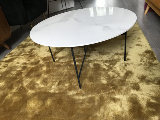 Marble Effect Coffee Table, 88x56x24cm