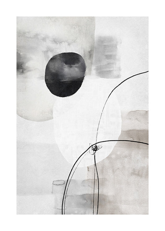 Painted Shapes No2 Poster