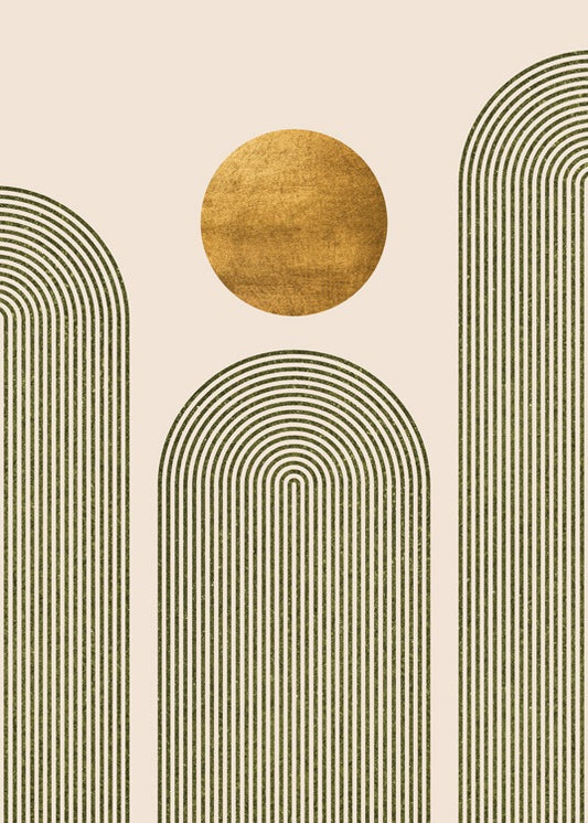 GREEN & GOLD NO2 POSTER