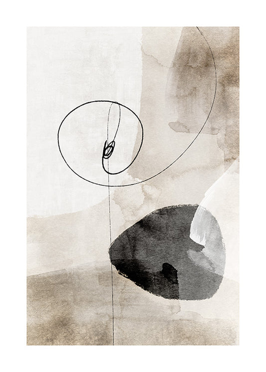 Watercolor Strokes No1 Poster
