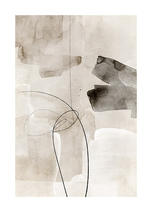 WATERCOLOR STROKES NO2 POSTER