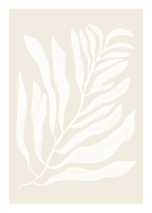White Botanical No2 Poster