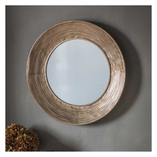 Gallery Knowle Champagne Gold Round Wall Mirror