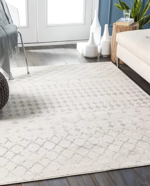 Power Loom Ivory/Light Grey Rug