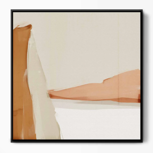 Silence is Golden Abstract Desert Canvas 85x85cm