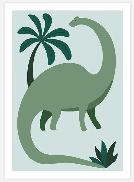 Green Dinosaur Poster