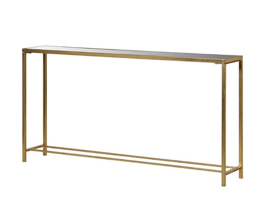 Gold Mirror Console Table, 152x26x79cm