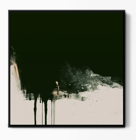 Dark Moors Framed Abstract Canvas 85x85cm