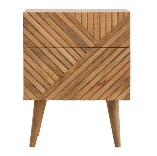 Lille 2 Drawer Bedside, 58x45x35cm