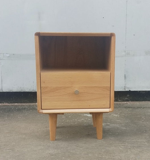 Jenson Oak Bedside Table 1 Drawer, 38x34x55cm