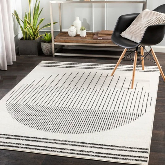 Corum Black/Off-White Rug 213 x 152cm
