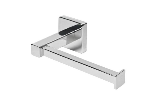 Home Treats Toilet Roll Holder Wall Mounted | Chrome Toilet Paper Holder Left or Right Facing | Bathroom Loo Roll Holder