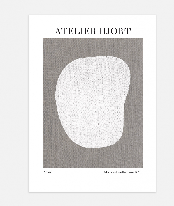 White Oval Poster 30x40cm