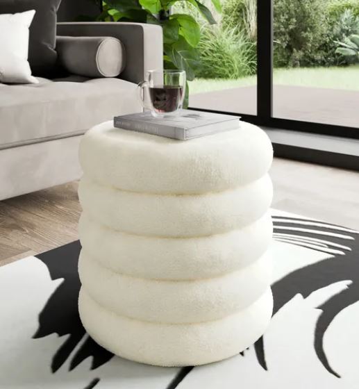 Murray Sherpa Storage Stool Ivory