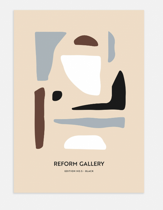 Reform Gallery Beige Poster, 30x40cm, framed