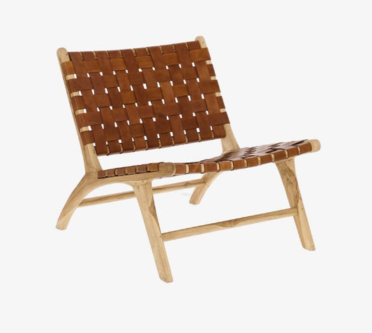 Calixta Brown Armchair, 76x65x70cm