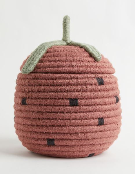 Lidded basket - Powder Pink