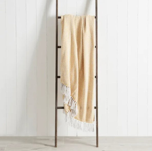 Jenson Herringbone Throw 130x180, Yellow