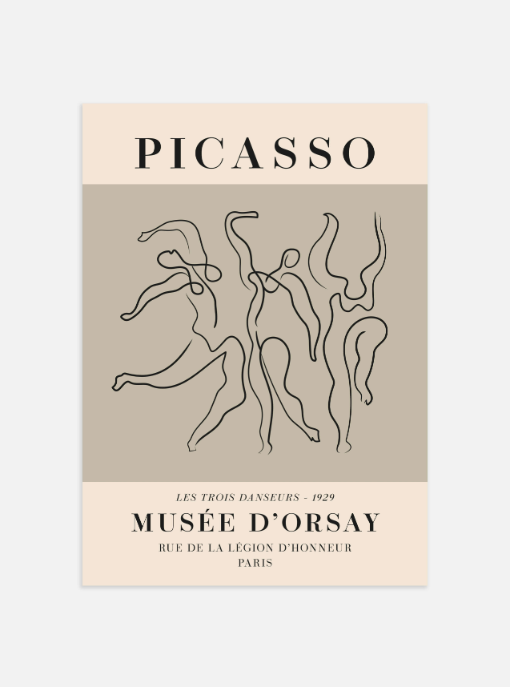 Picasso Three Dancers Poster 30x40cm