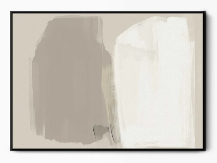 Stand Still Framed Abstract Canvas Art (Large)