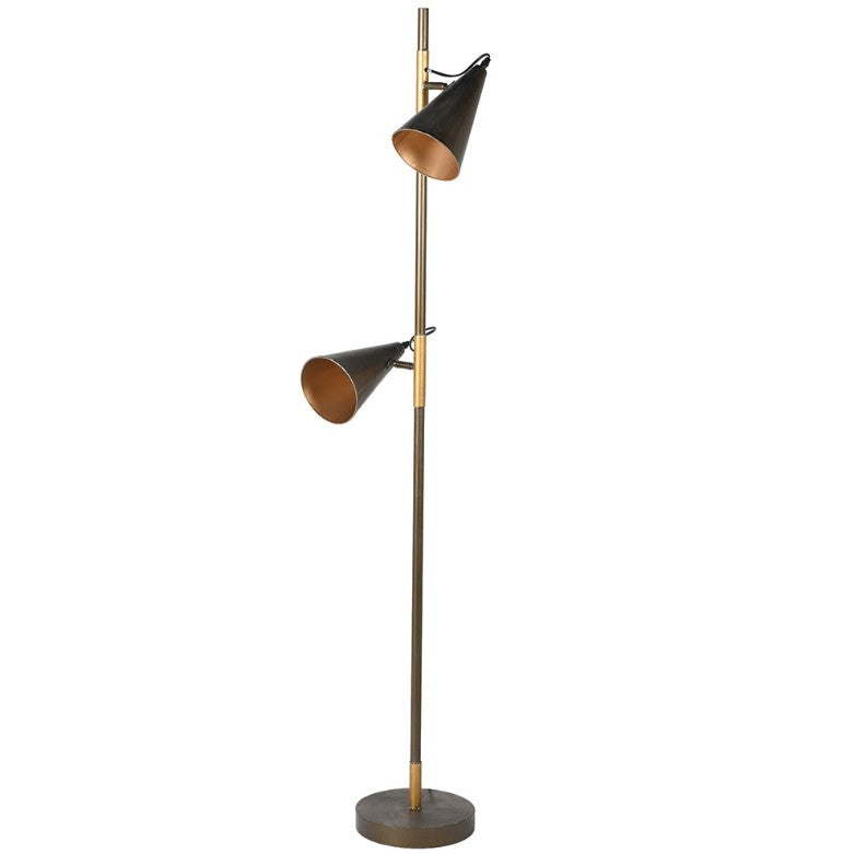 Black Twin Adjustable Floor Lamp