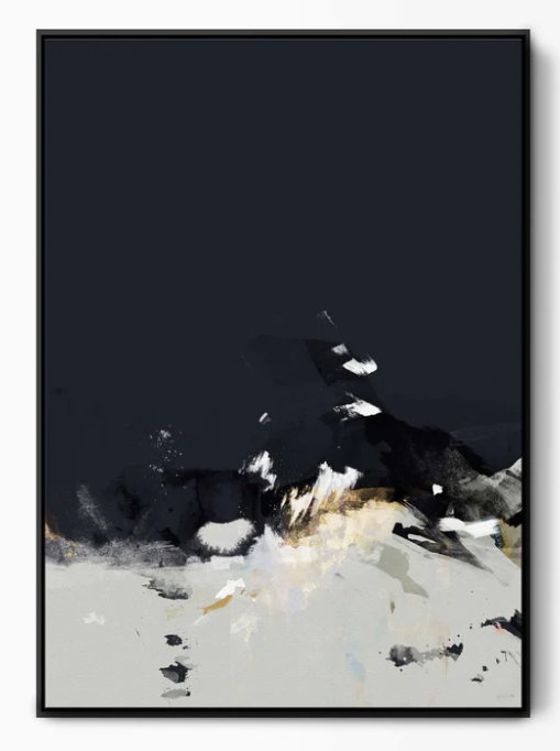 Top Of The World Framed Abstract Canvas Art 95x131cm (Extra Large)