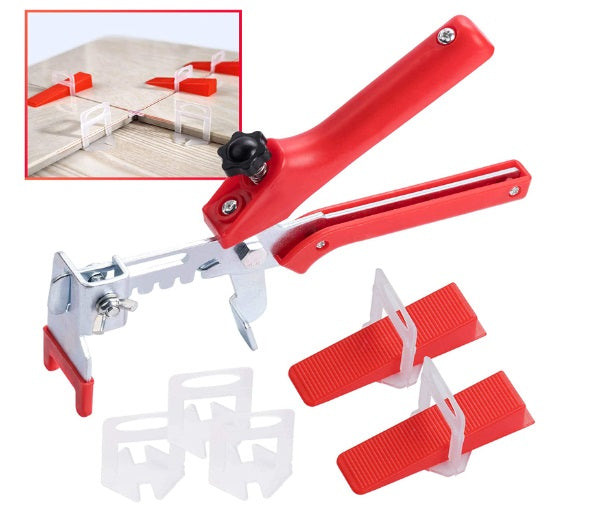 Tile Leveling System 2mm 300pcs Tile Level Wedge Spacer Plus 100pcs Reusable Wedges with A Tile Leveling Pliers