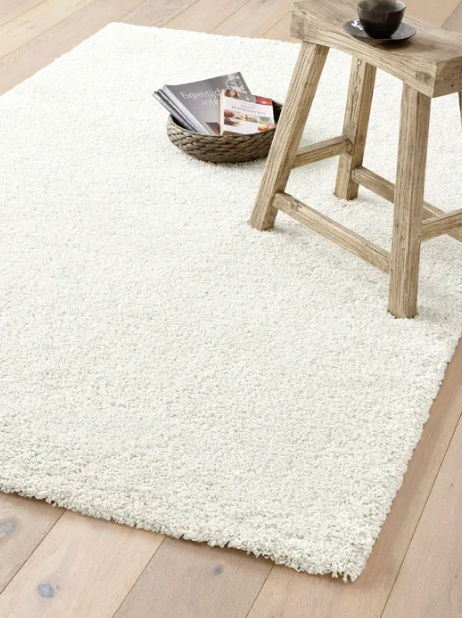 Balroop Shaggy White Rug, 150 x 80cm