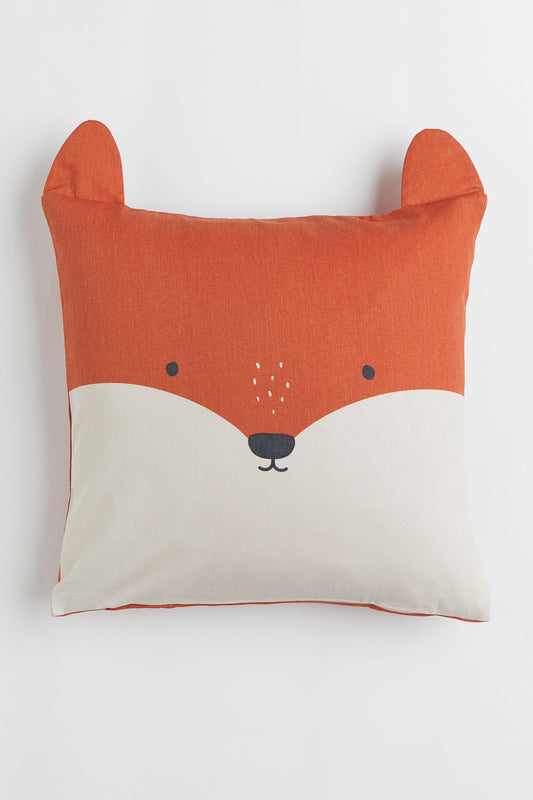 Cotton cushion cover - Orange/Fox
