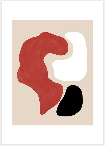 Curvy Graphic Shapes Poster