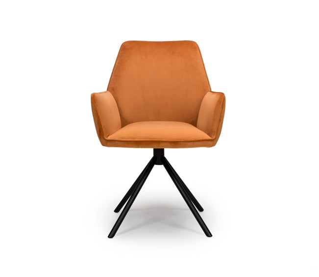 Uno Dining Chair Burnt Orange, 59x60x89cm