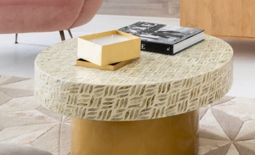Mosaic Style Round Coffee Table