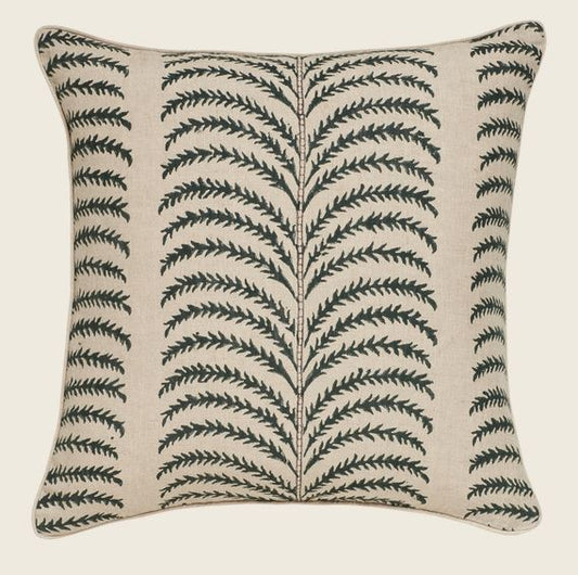 Areca Cushion Cover - Midnight Green 56x56cm