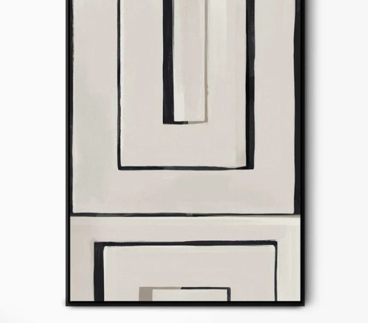 Off Grid Framed Abstract Canvas Art