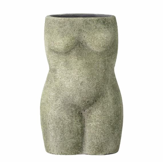 Emeli Deco Vase, Green, Terracotta