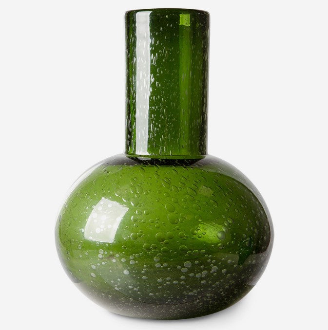 Green Glass Blown Vase M