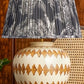 Satre Table Lamp in Stone and Dark Terracotta Glaze